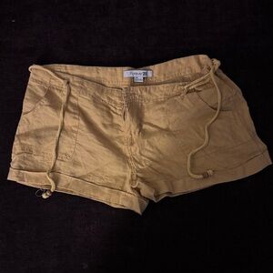 Forever 21 Mustard Cargo Shorts